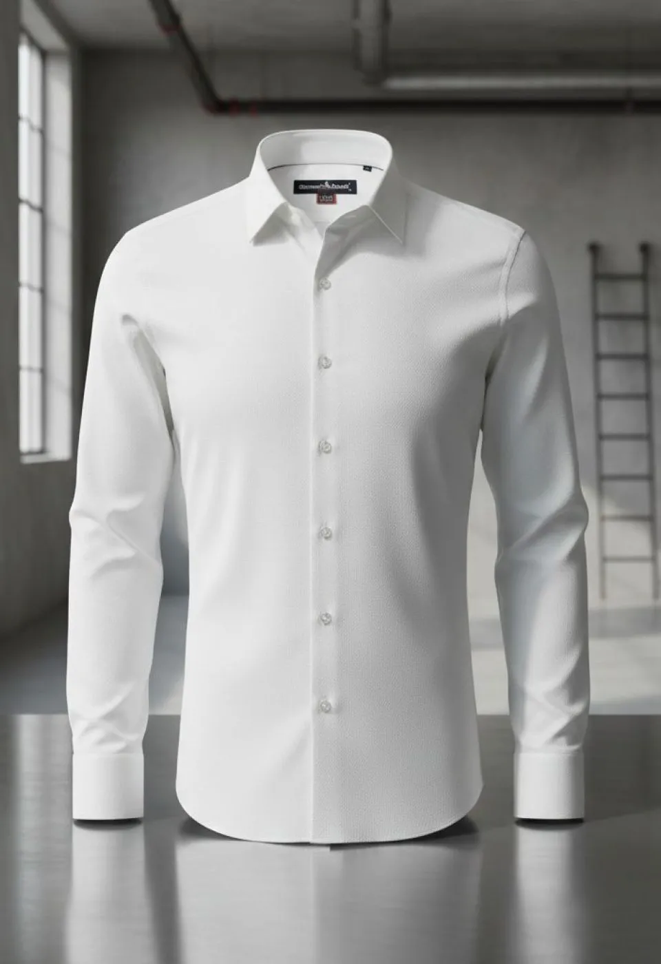 8 Drop Slim Fit Uzun Kol Düz Renk Erkek Gömlek 3GMK320315001