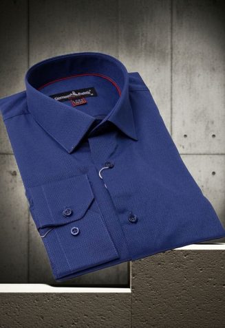 8 Drop Slim Fit Uzun Kol Düz Renk Erkek Gömlek 3GMK320315006