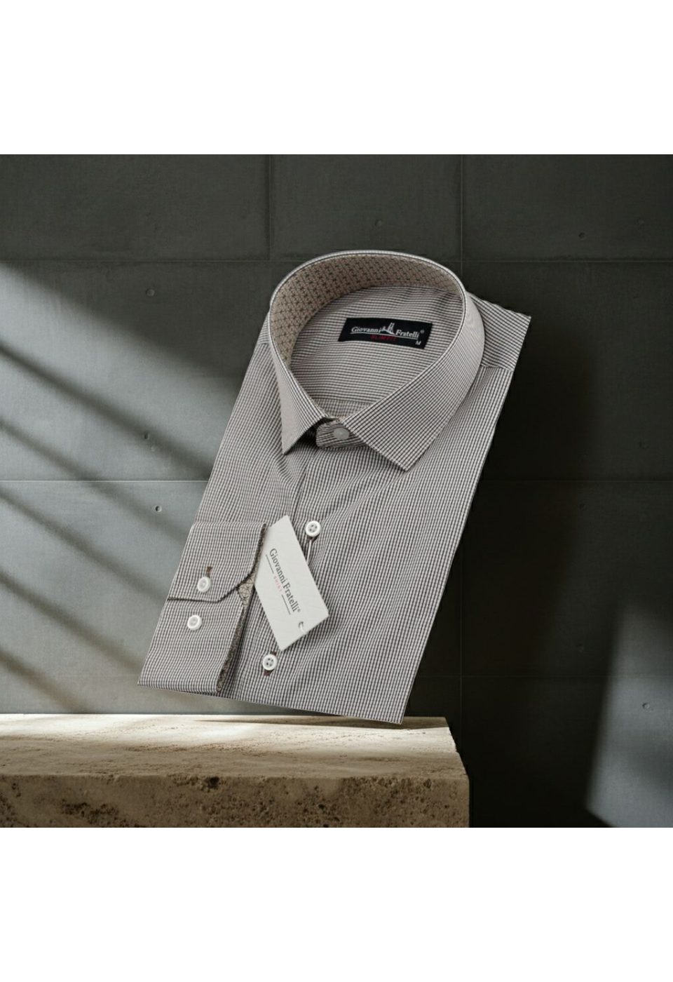 Slim Fit Uzun Kol Desenli Erkek Gömlek 3GMK330329006 - Giovanni Fratelli