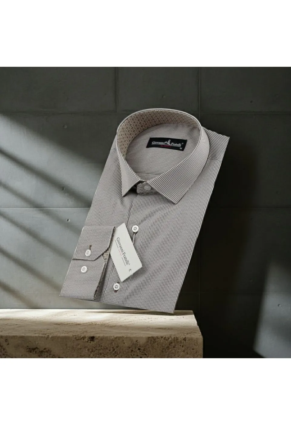 Slim Fit Uzun Kol Desenli Erkek Gömlek 3GMK330329006 - Giovanni Fratelli