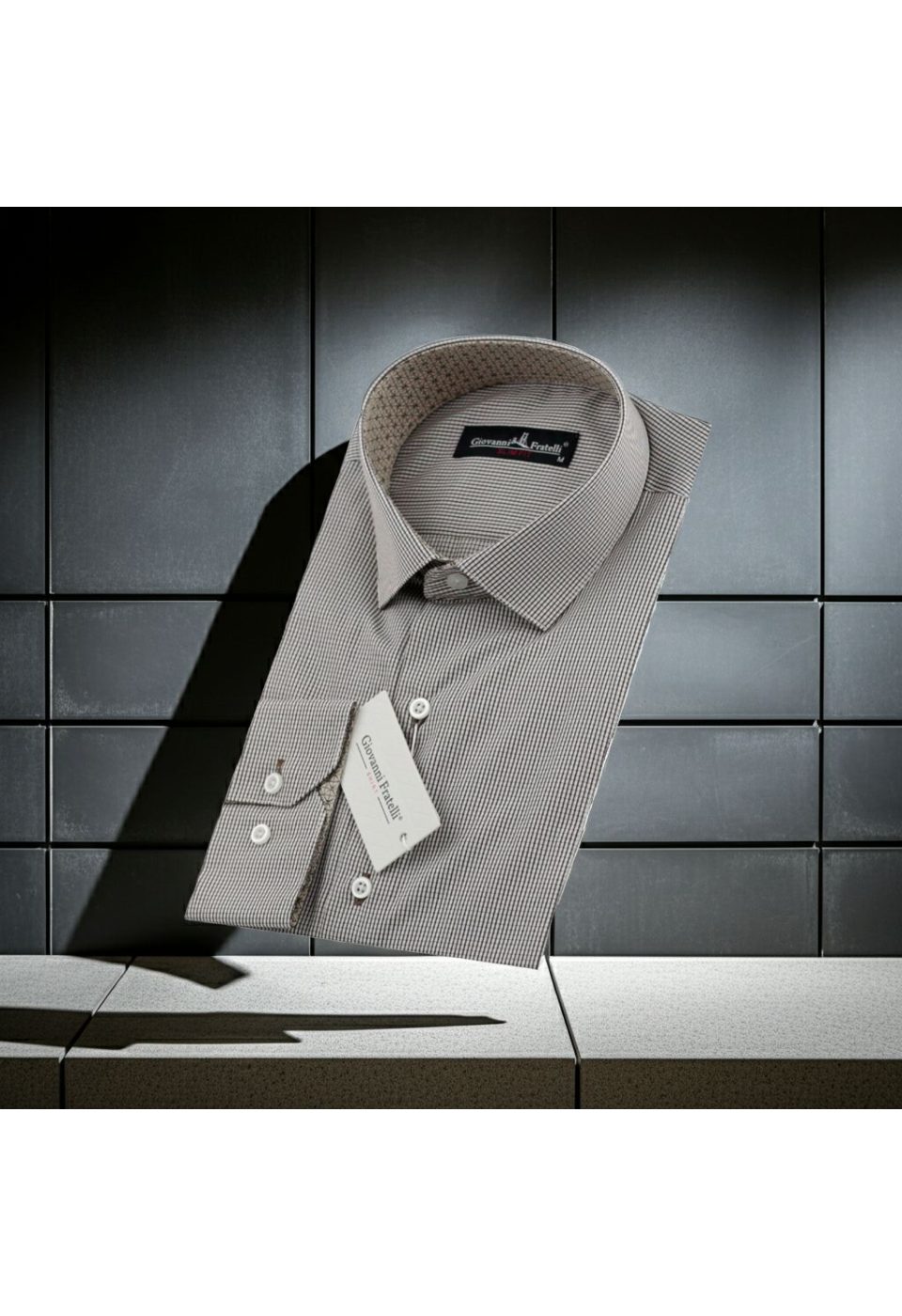 Slim Fit Uzun Kol Desenli Erkek Gömlek 3GMK330329006 - Giovanni Fratelli