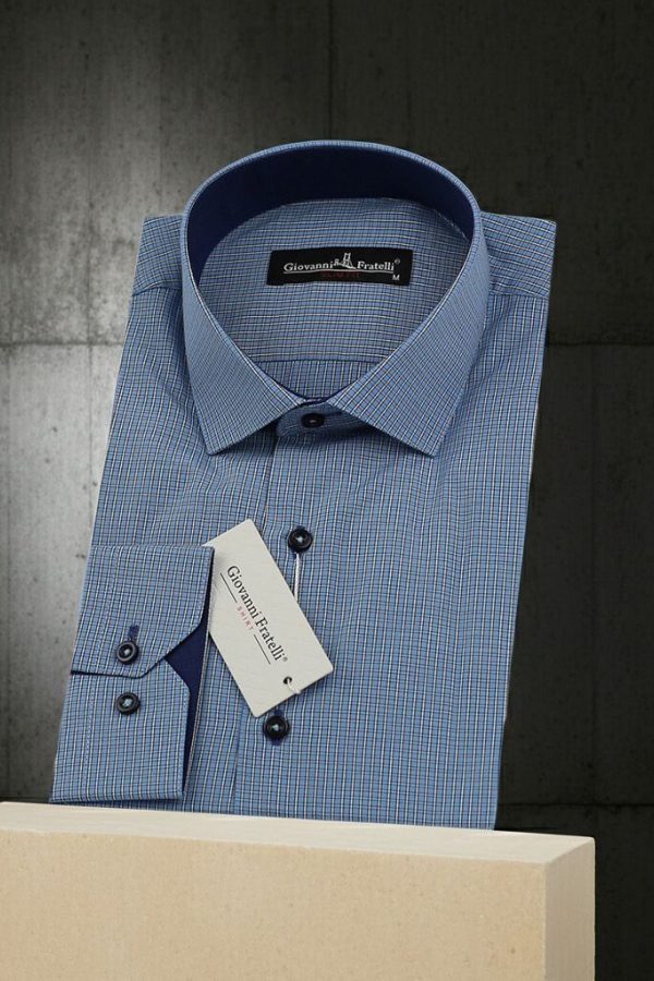 0330 CR 014 Slim Fit Uzun Kol Desenli Erkek Gömlek 3GMK330330014 - Giovanni Fratelli