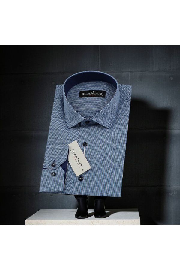 0330 CR 014 Slim Fit Uzun Kol Desenli Erkek Gömlek 3GMK330330014 - Giovanni Fratelli