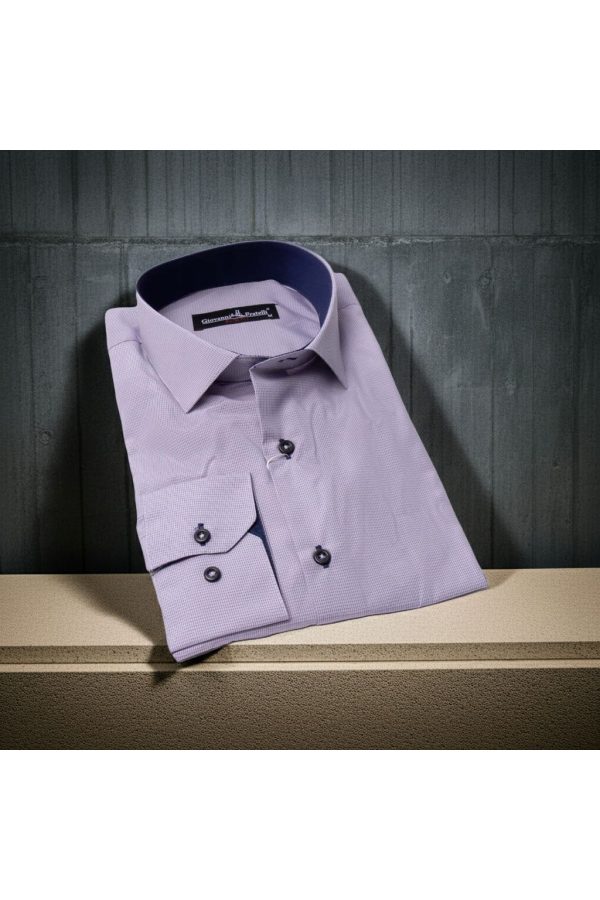 0331 CR 005 Slim Fit Uzun Kol Desenli Erkek Gömlek 3GMK320331005 - Giovanni Fratelli
