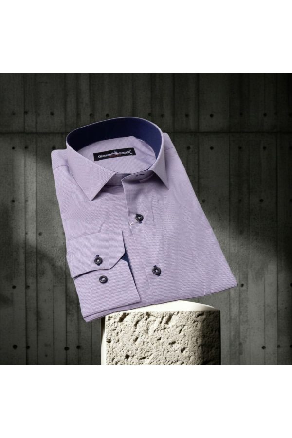 0331 CR 005 Slim Fit Uzun Kol Desenli Erkek Gömlek 3GMK320331005 - Giovanni Fratelli