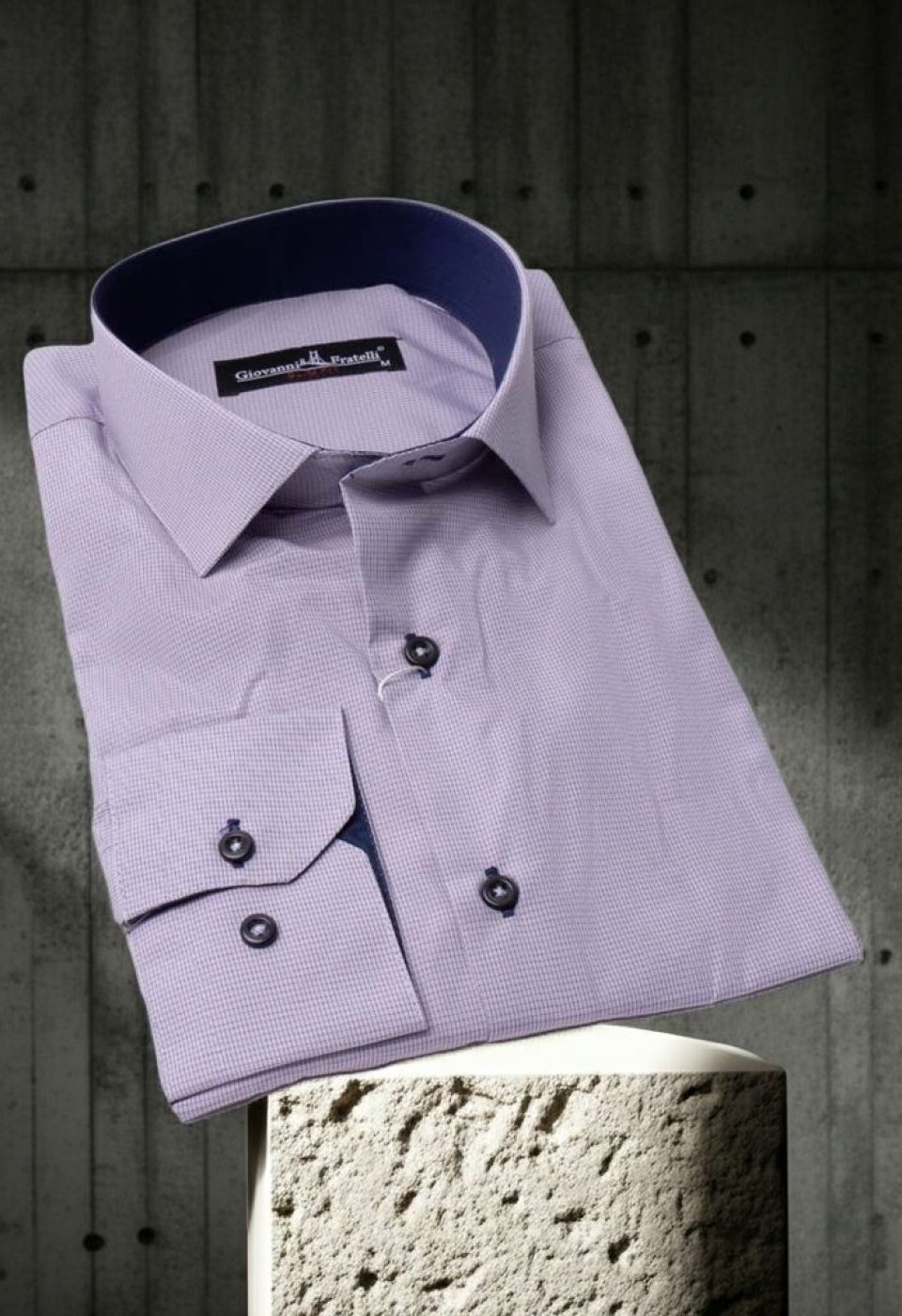 Slim Fit Uzun Kol Desenli Erkek Gömlek 3GMK320331005
