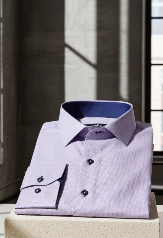 Slim Fit Uzun Kol Desenli Erkek Gömlek 3GMK320331005