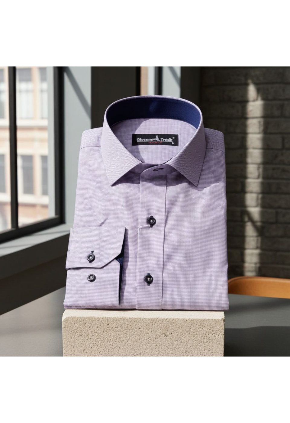 Slim Fit Uzun Kol Desenli Erkek Gömlek 3GMK320331005 - Giovanni Fratelli