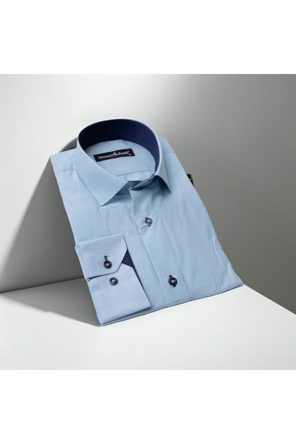 0331 CR 007 Slim Fit Uzun Kol Desenli Erkek Gömlek 3GMK320331007 - Giovanni Fratelli