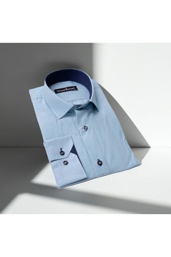 0331 CR 007 Slim Fit Uzun Kol Desenli Erkek Gömlek 3GMK320331007 - Giovanni Fratelli