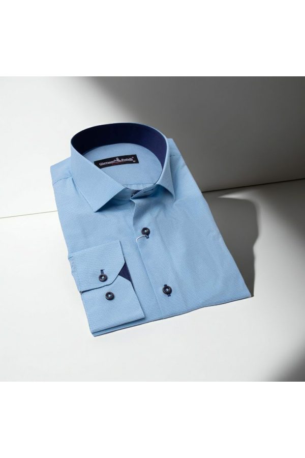 Slim Fit Uzun Kol Desenli Erkek Gömlek 3GMK320331009 - Giovanni Fratelli