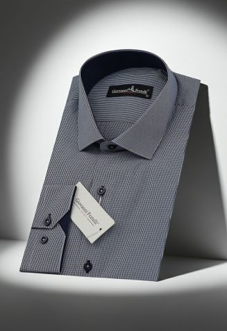 Slim Fit Uzun Kol Desenli Erkek Gömlek 3GMK320331019