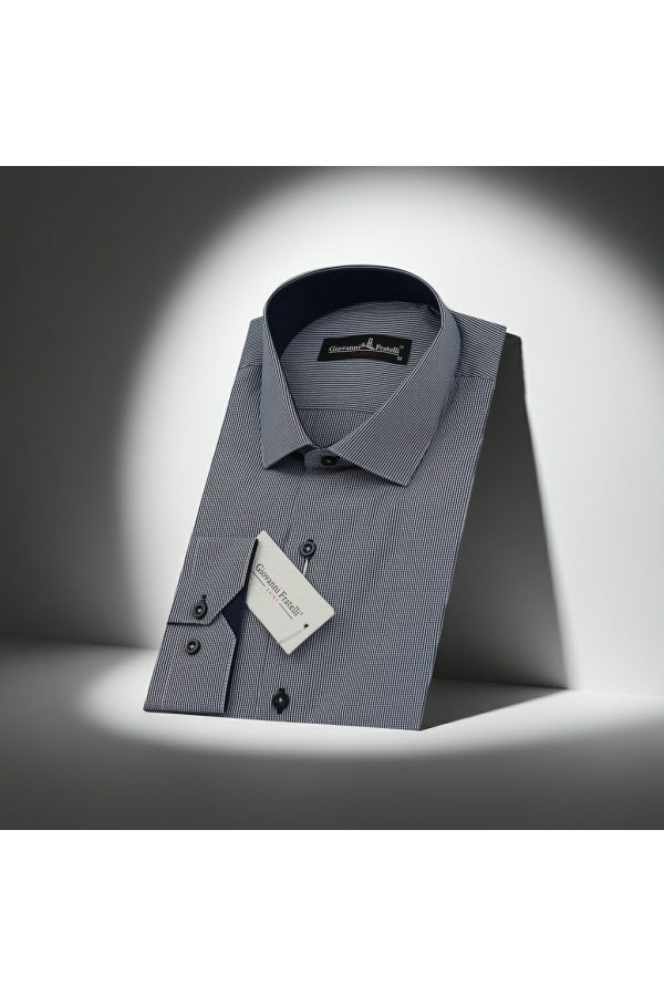 0331 CR 019 Slim Fit Uzun Kol Desenli Erkek Gömlek 3GMK320331019 - Giovanni Fratelli