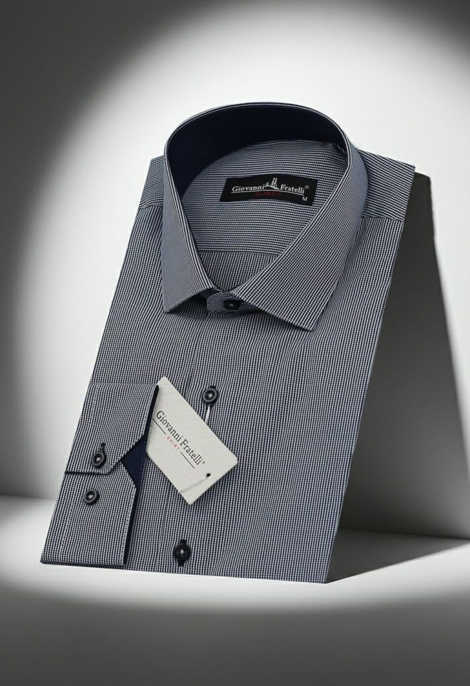 Slim Fit Uzun Kol Desenli Erkek Gömlek 3GMK320331019