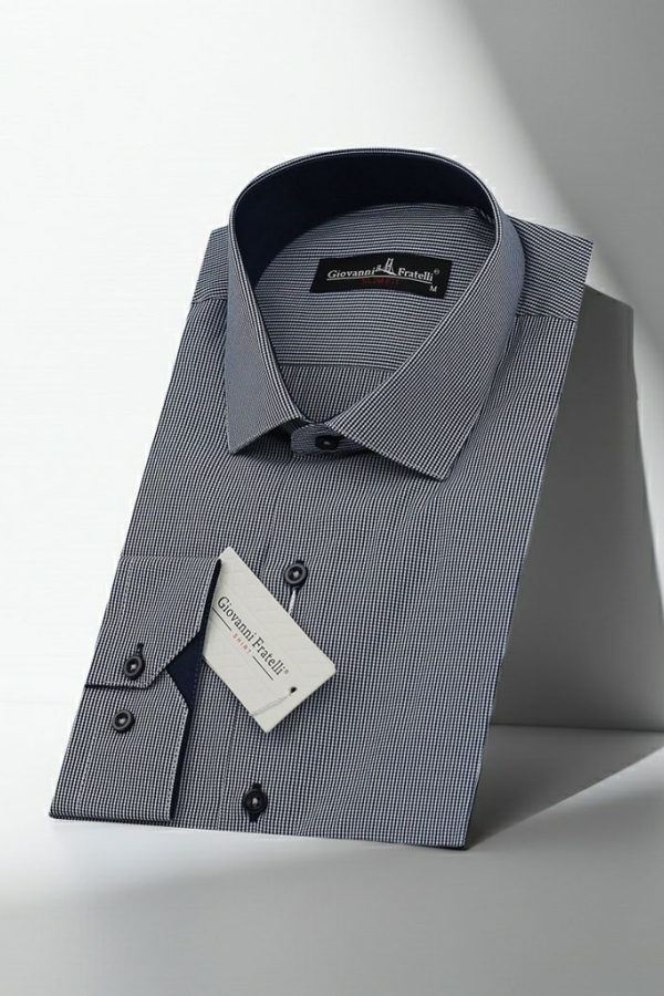 0331 CR 019 Slim Fit Uzun Kol Desenli Erkek Gömlek 3GMK320331019 - Giovanni Fratelli