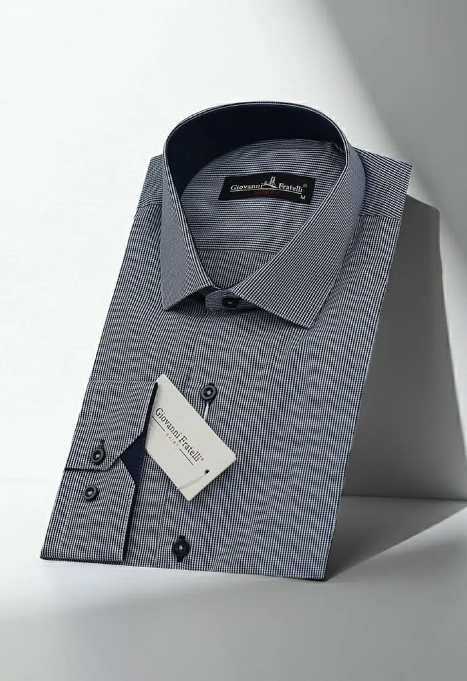 Slim Fit Uzun Kol Desenli Erkek Gömlek 3GMK320331019 - Giovanni Fratelli