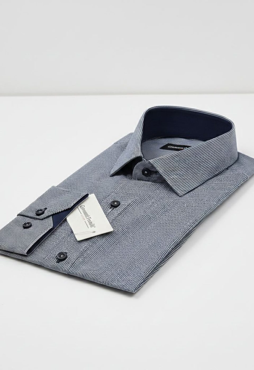 Slim Fit Uzun Kol Desenli Erkek Gömlek 3GMK320331019