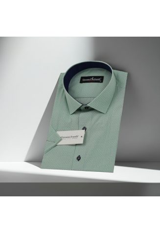 Slim Fit Kısa Kol Desenli Erkek Gömlek 3GMK310331002 - Giovanni Fratelli