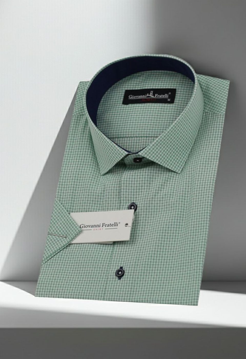 Slim Fit Kısa Kol Desenli Erkek Gömlek 3GMK310331002