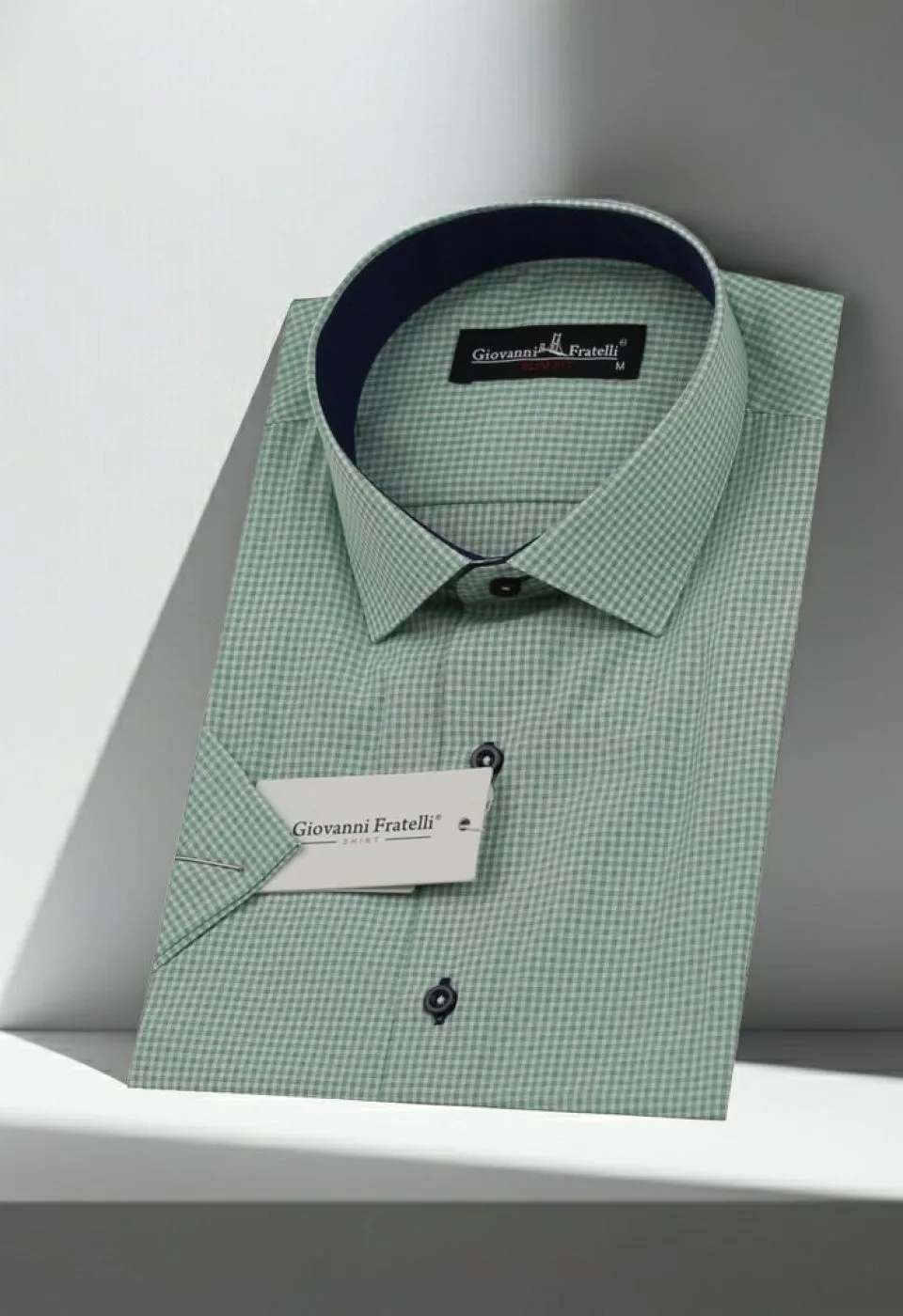 Slim Fit Kısa Kol Desenli Erkek Gömlek 3GMK310331002