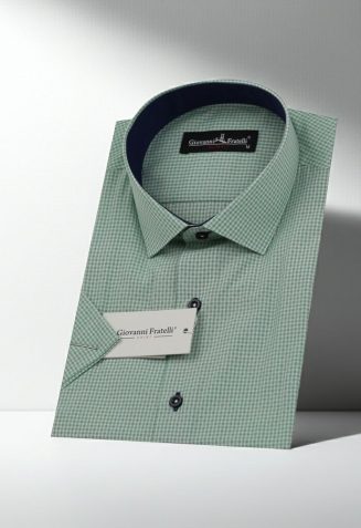 Slim Fit Kısa Kol Desenli Erkek Gömlek 3GMK310331002