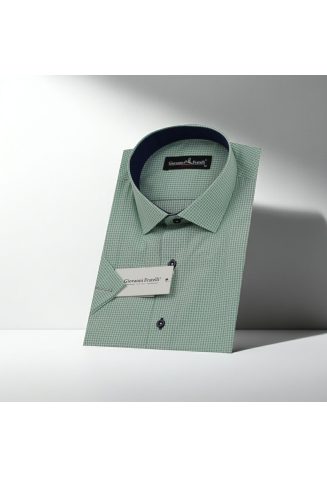 Slim Fit Kısa Kol Desenli Erkek Gömlek 3GMK310331002 - Giovanni Fratelli