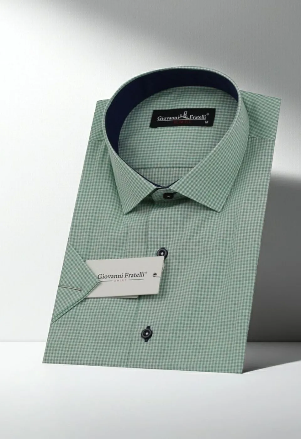 Slim Fit Kısa Kol Desenli Erkek Gömlek 3GMK310331002