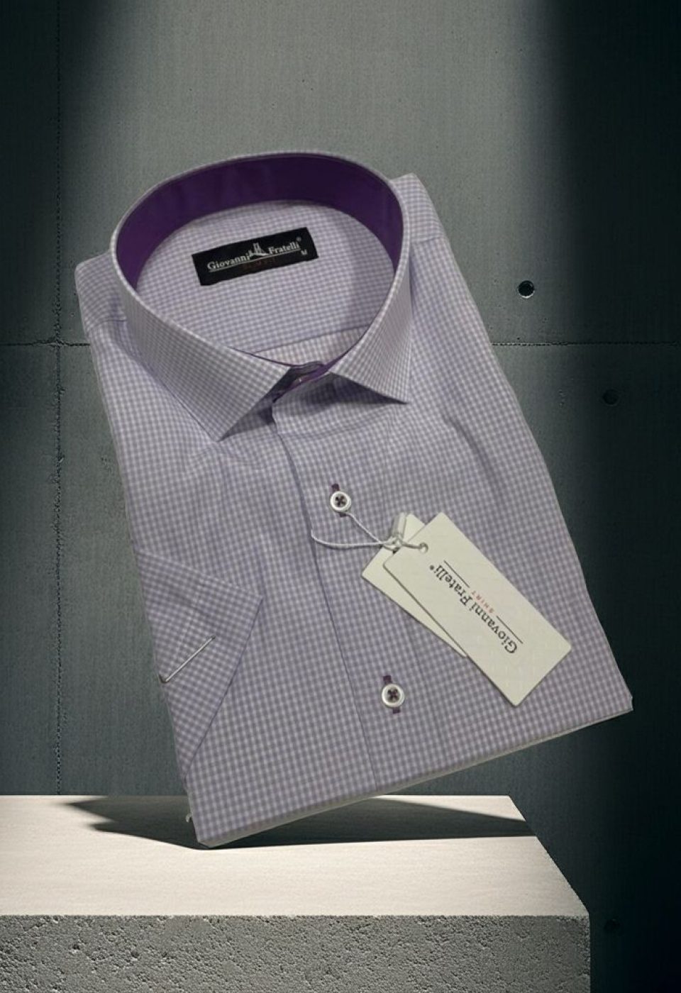 Slim Fit Kısa Kol Desenli Erkek Gömlek 3GMK310331003