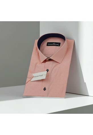 Slim Fit Kısa Kol Desenli Erkek Gömlek 3GMK310331011 - Giovanni Fratelli