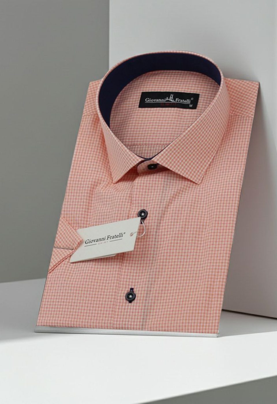 Slim Fit Kısa Kol Desenli Erkek Gömlek 3GMK310331011