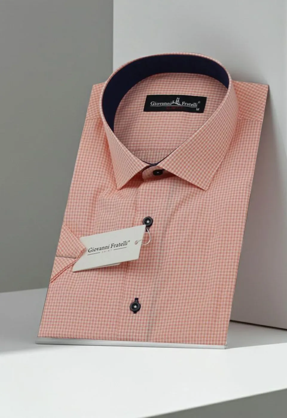 Slim Fit Kısa Kol Desenli Erkek Gömlek 3GMK310331011