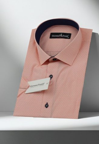 Slim Fit Kısa Kol Desenli Erkek Gömlek 3GMK310331011 - Giovanni Fratelli