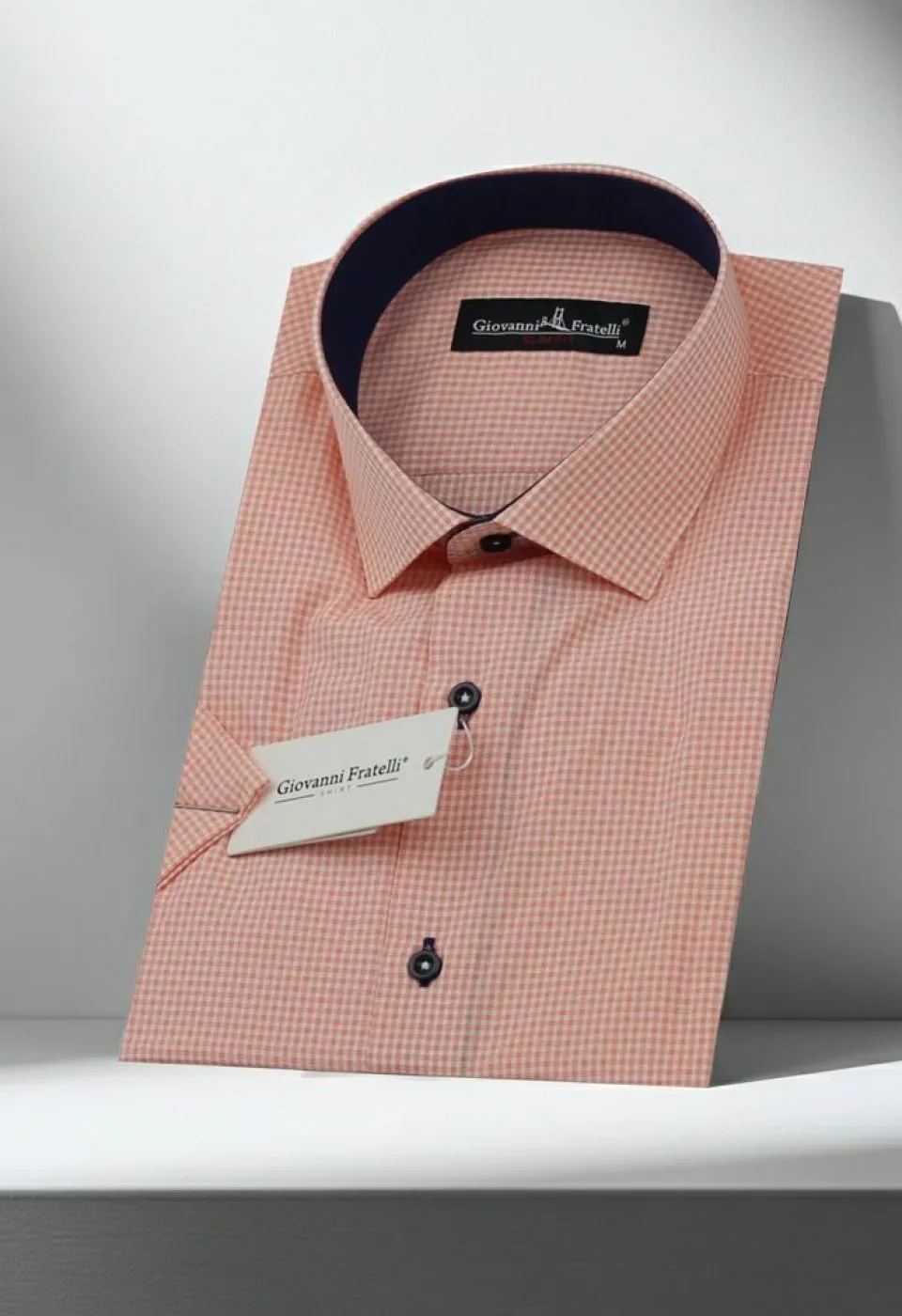 Slim Fit Kısa Kol Desenli Erkek Gömlek 3GMK310331011 - Giovanni Fratelli