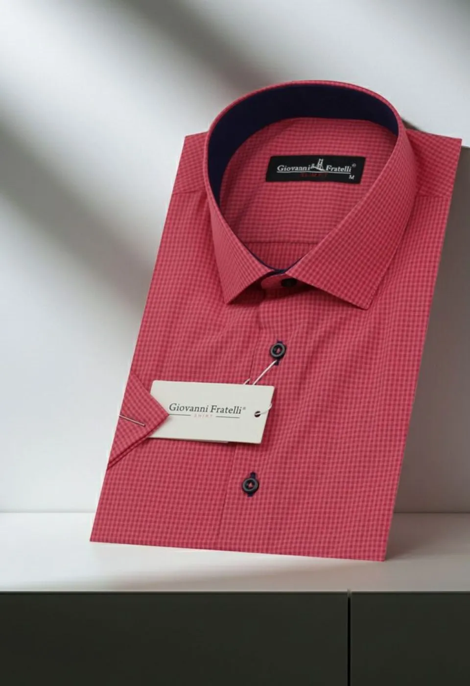 Slim Fit Kısa Kol Desenli Erkek Gömlek 3GMK310331013