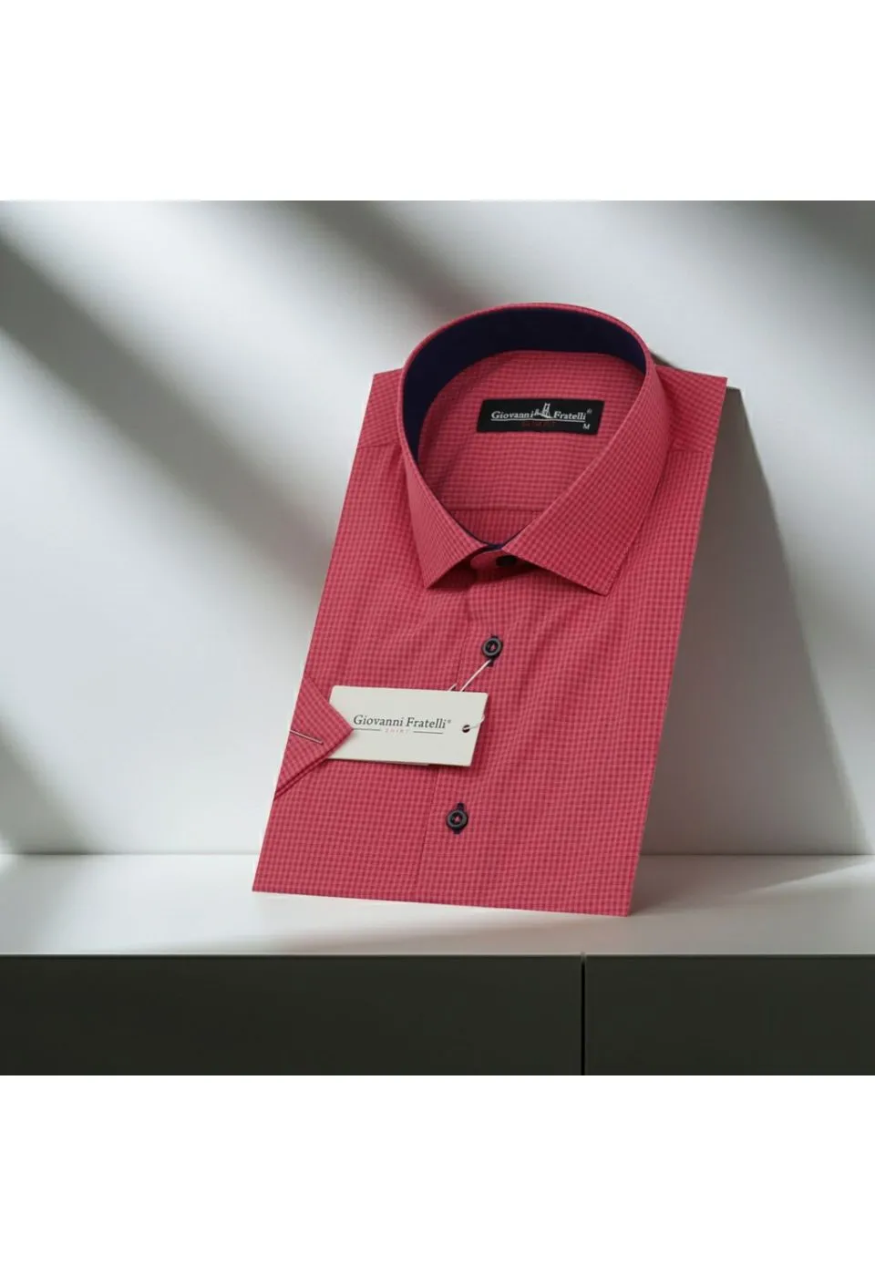 Slim Fit Kısa Kol Desenli Erkek Gömlek 3GMK310331013 - Giovanni Fratelli