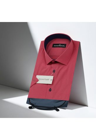 Slim Fit Kısa Kol Desenli Erkek Gömlek 3GMK310331013 - Giovanni Fratelli