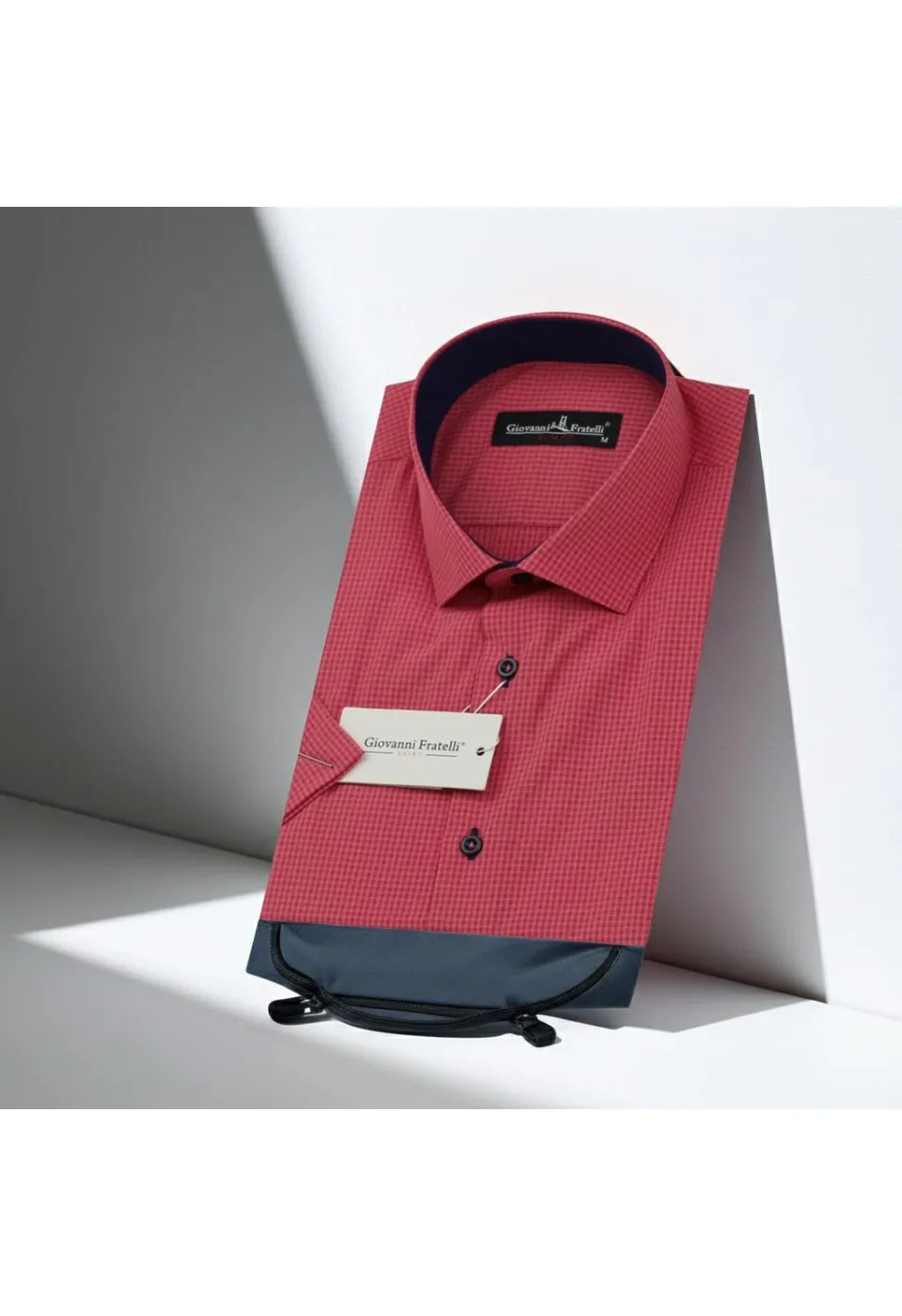 Slim Fit Kısa Kol Desenli Erkek Gömlek 3GMK310331013 - Giovanni Fratelli