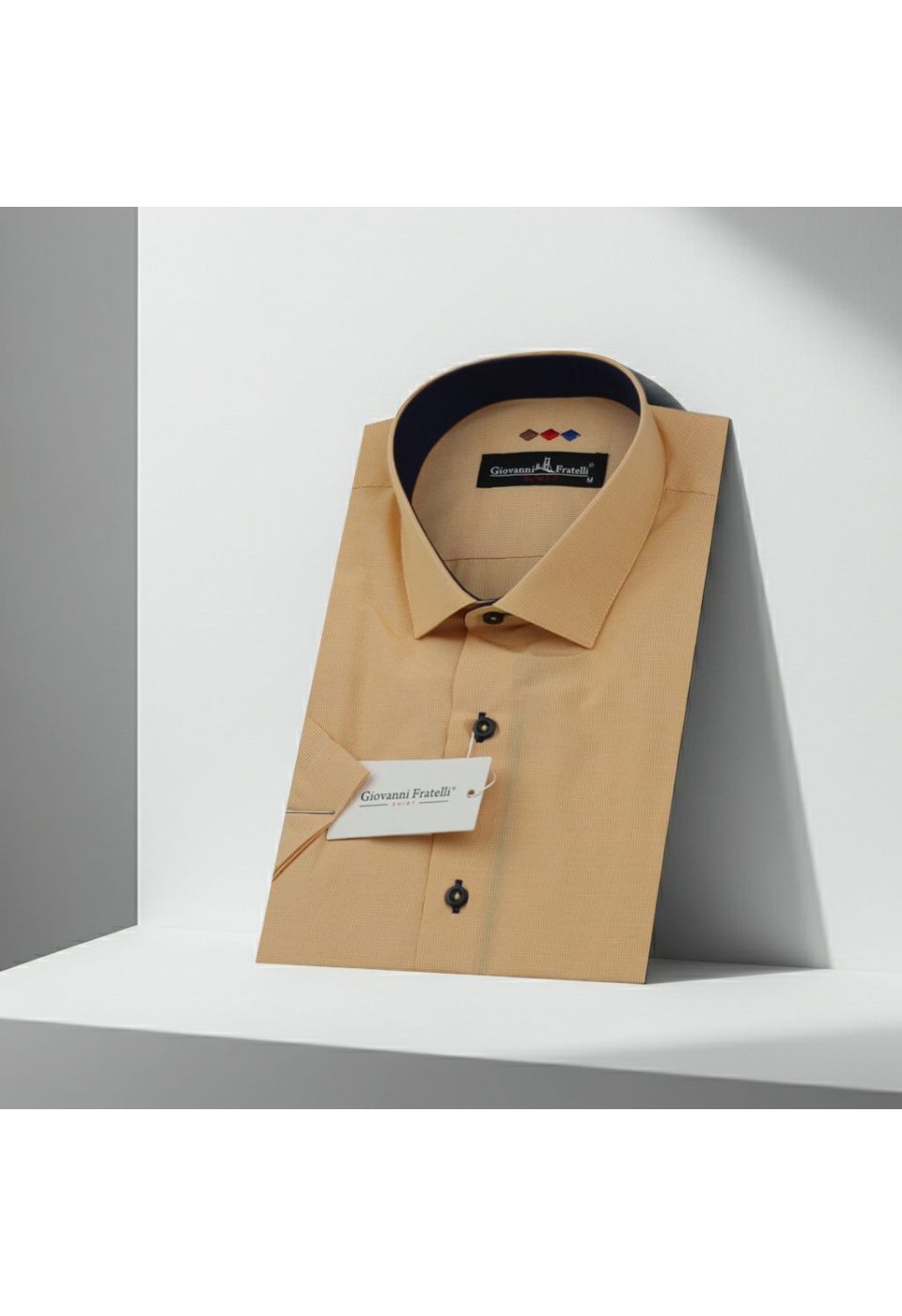 Slim Fit Kısa Kol Desenli Erkek Gömlek 3GMK310331018 - Giovanni Fratelli