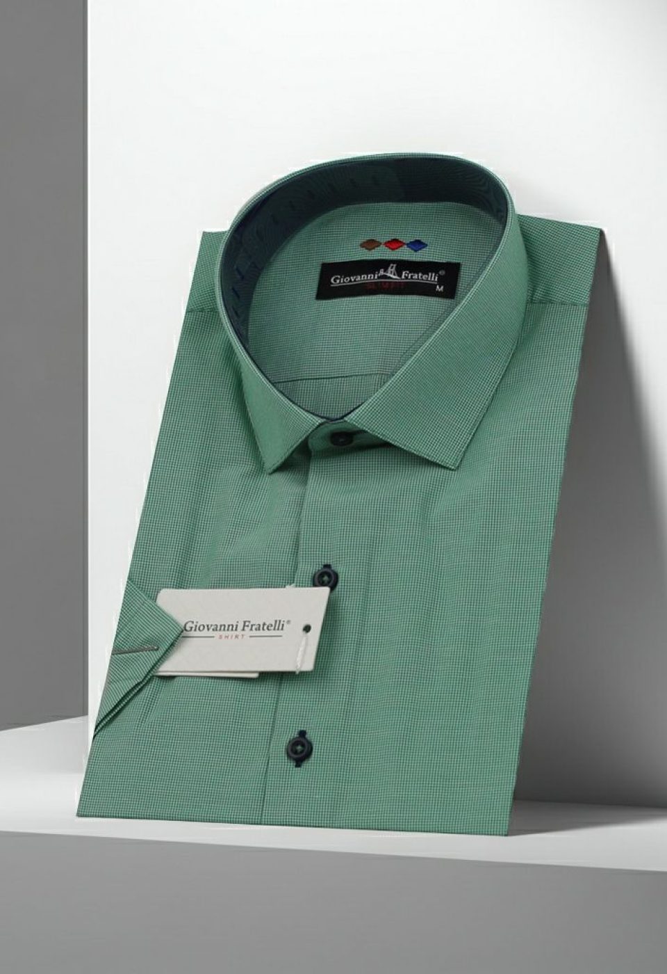 Slim Fit Kısa Kol Desenli Erkek Gömlek 3GMK310331019 Slim Fit Kısa Kol Desenli Erkek Gömlek 3GMK310331019