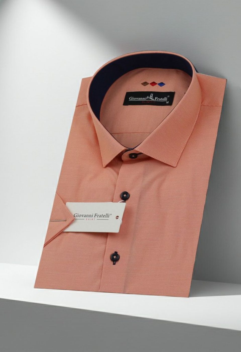 Slim Fit Kısa Kol Desenli Erkek Gömlek 3GMK310331020 Slim Fit Kısa Kol Desenli Erkek Gömlek 3GMK310331020