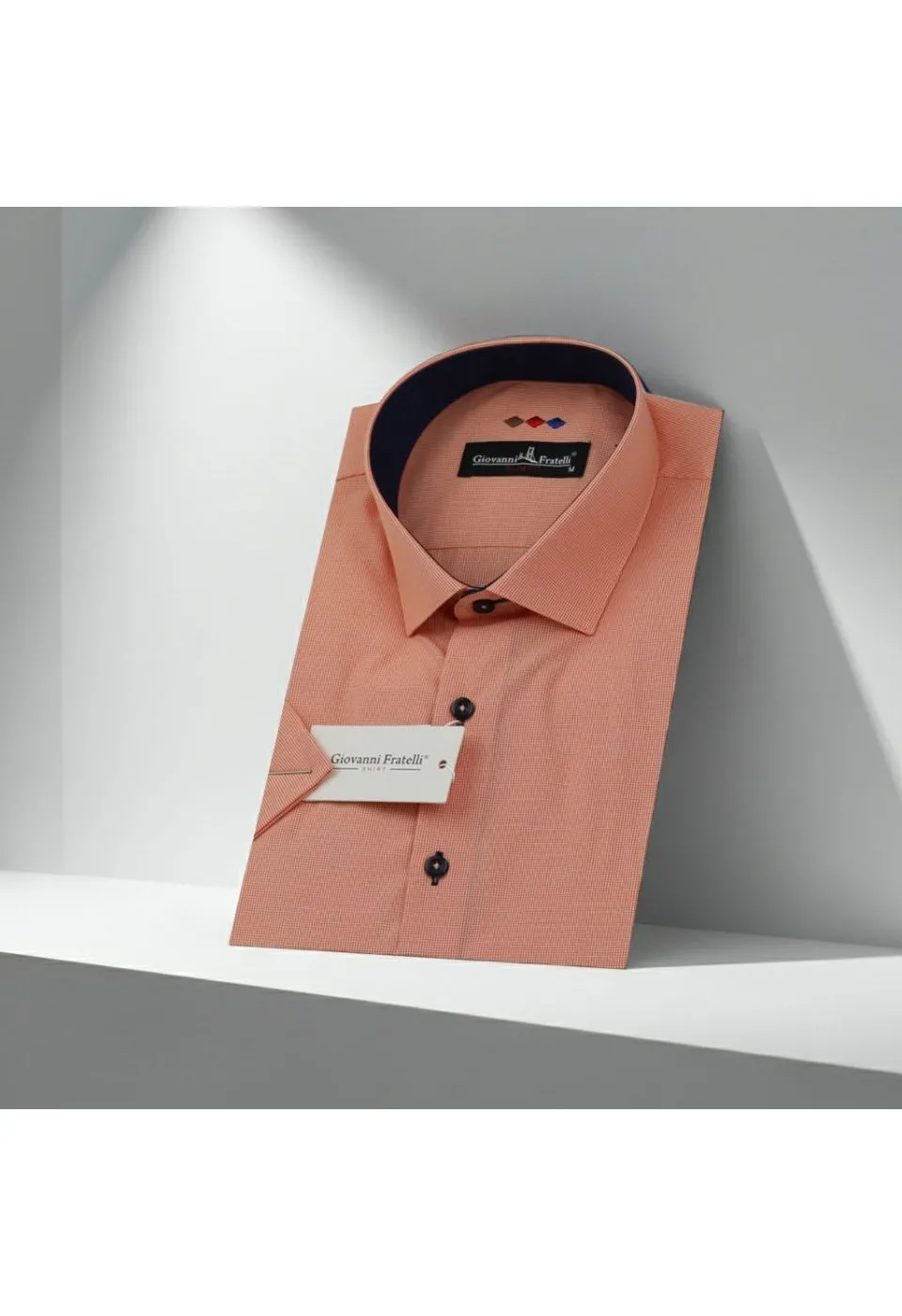 Slim Fit Kısa Kol Desenli Erkek Gömlek 3GMK310331020 - Giovanni Fratelli