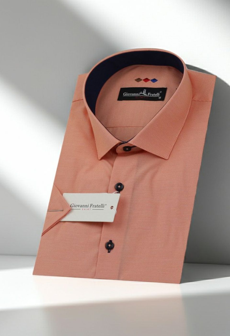Slim Fit Kısa Kol Desenli Erkek Gömlek 3GMK310331020