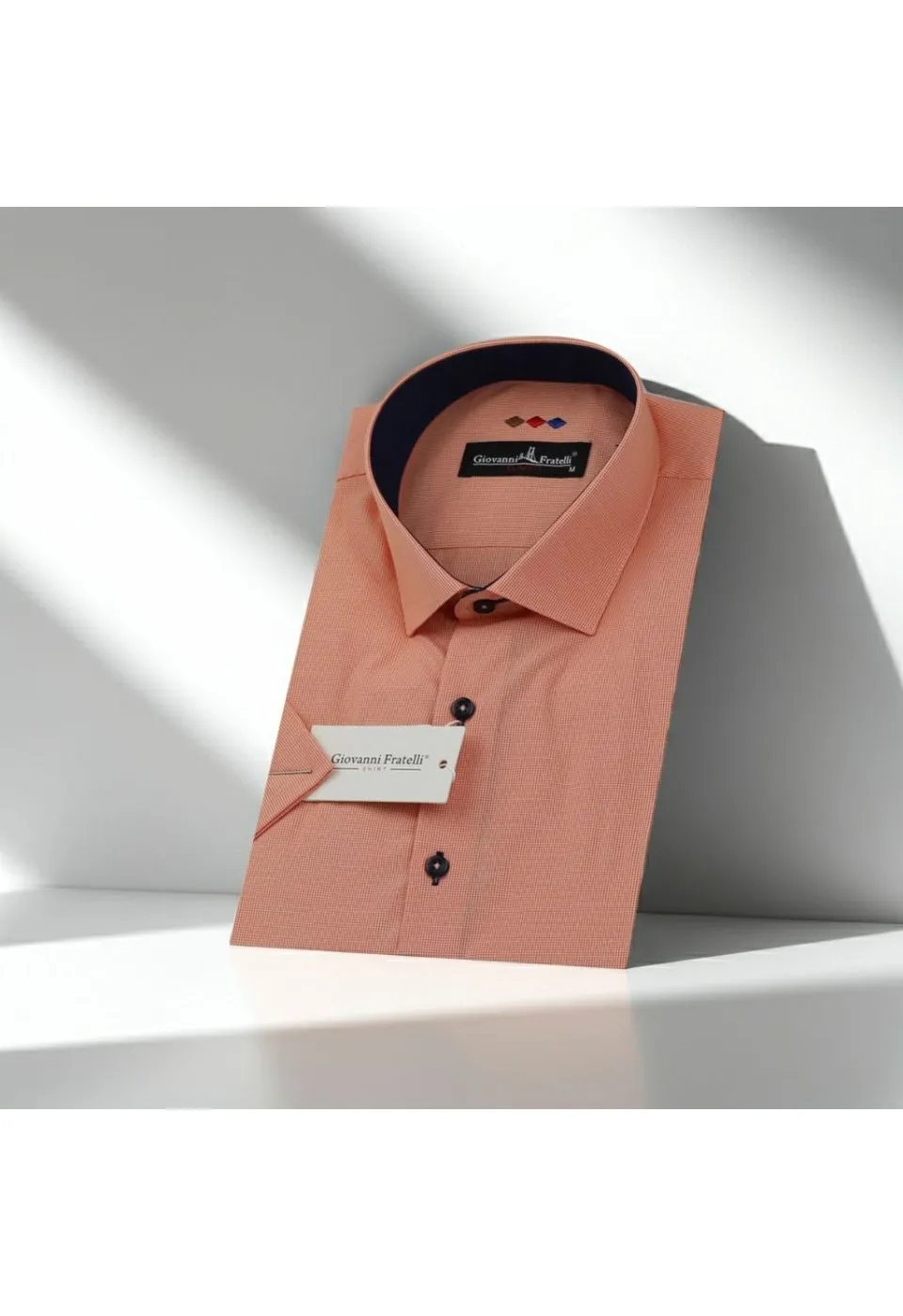Slim Fit Kısa Kol Desenli Erkek Gömlek 3GMK310331020 - Giovanni Fratelli