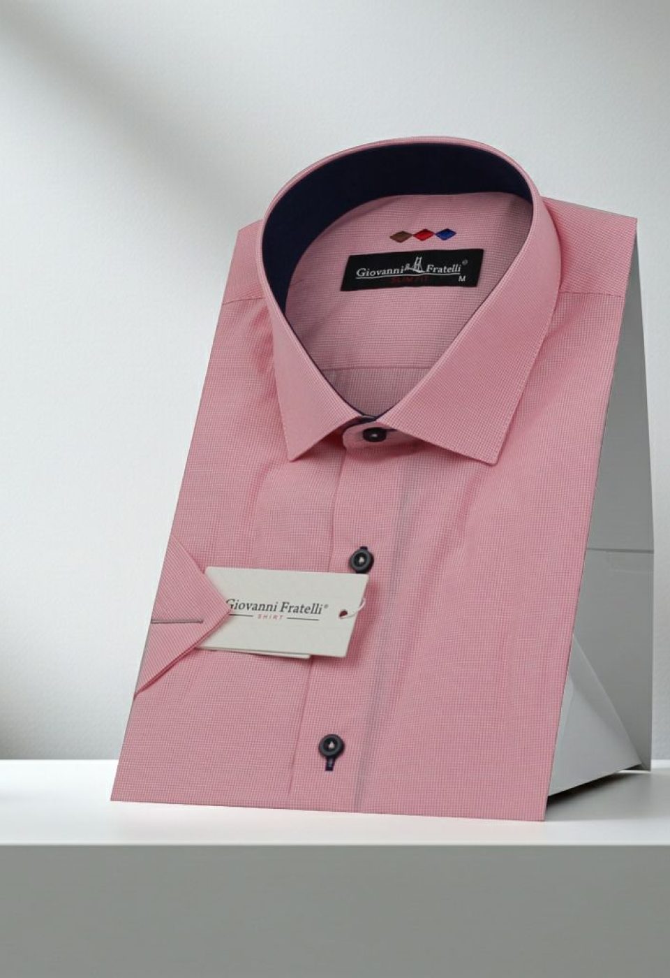 Slim Fit Kısa Kol Desenli Erkek Gömlek 3GMK310331021 Slim Fit Kısa Kol Desenli Erkek Gömlek 3GMK310331021