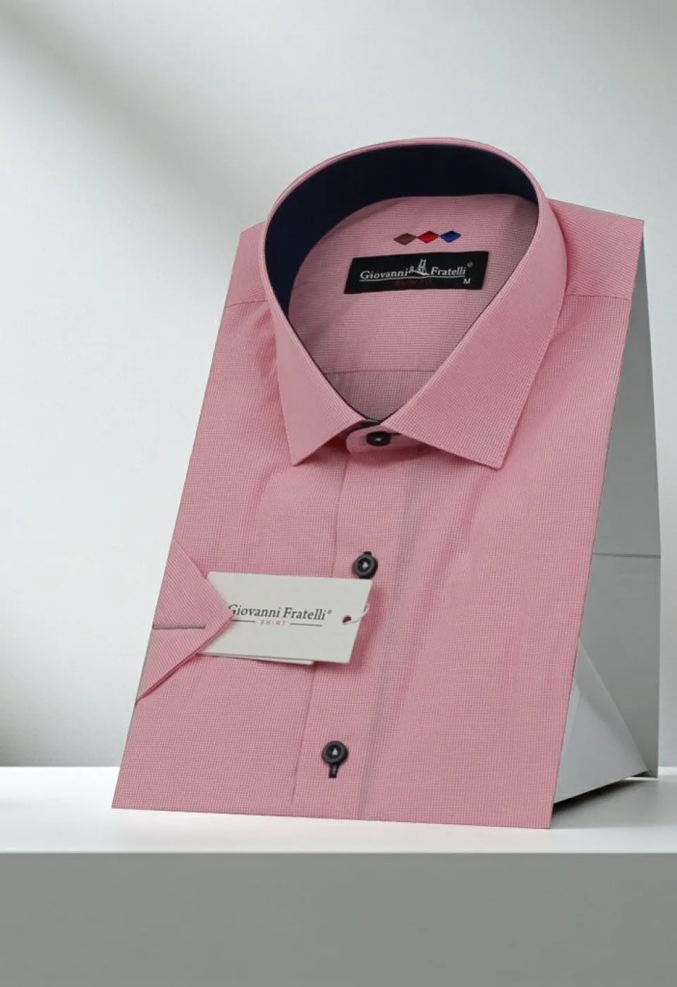 Slim Fit Kısa Kol Desenli Erkek Gömlek 3GMK310331021