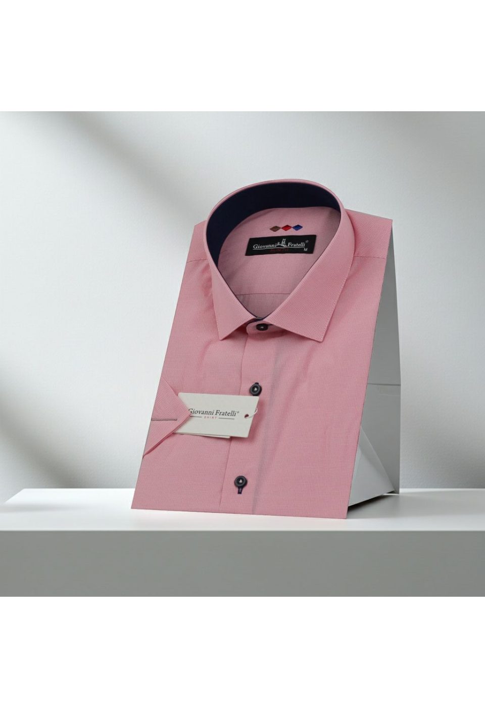 Slim Fit Kısa Kol Desenli Erkek Gömlek 3GMK310331021 - Giovanni Fratelli