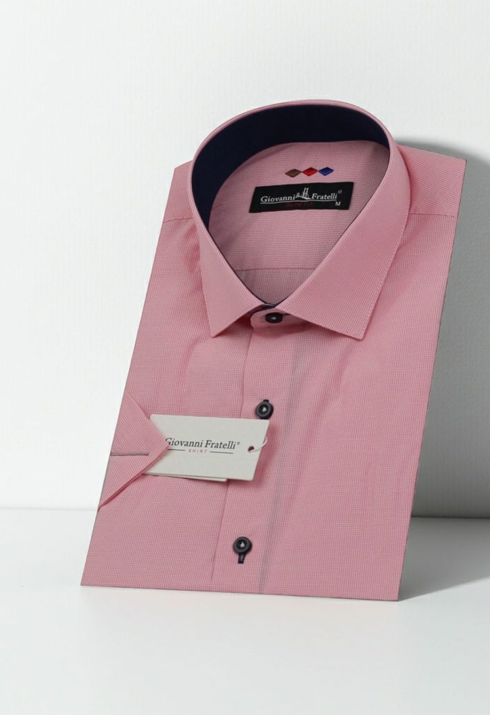 Slim Fit Kısa Kol Desenli Erkek Gömlek 3GMK310331021