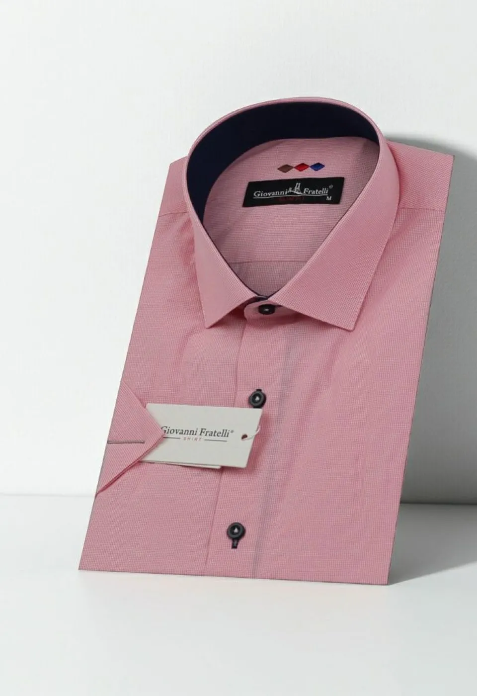 Slim Fit Kısa Kol Desenli Erkek Gömlek 3GMK310331021