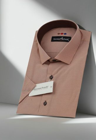Slim Fit Kısa Kol Desenli Erkek Gömlek 3GMK310331022