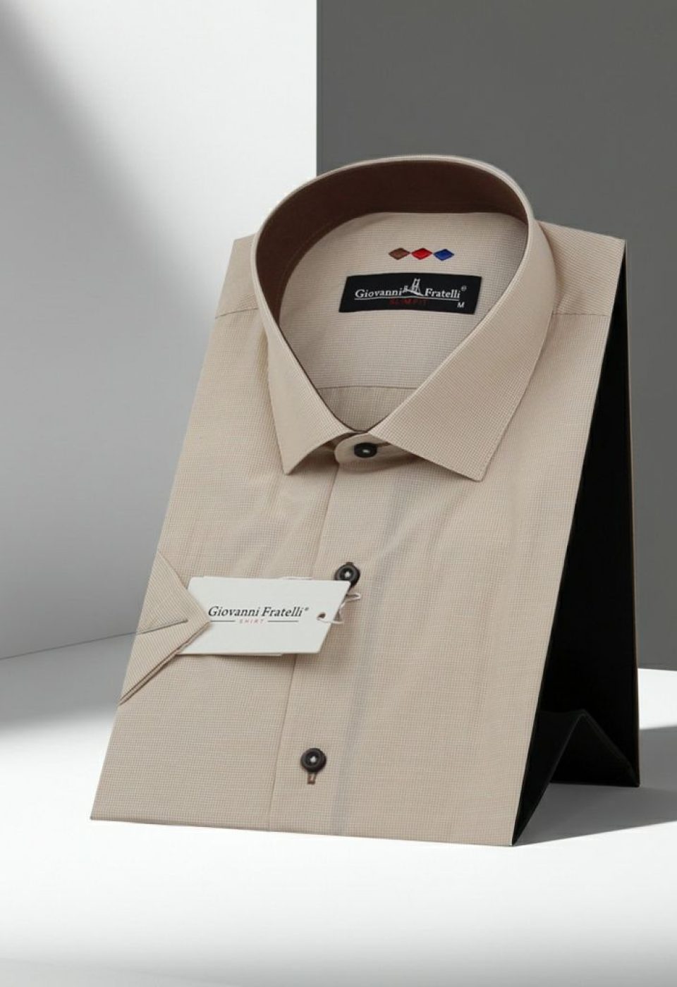 Slim Fit Kısa Kol Desenli Erkek Gömlek 3GMK310331023 - Giovanni Fratelli